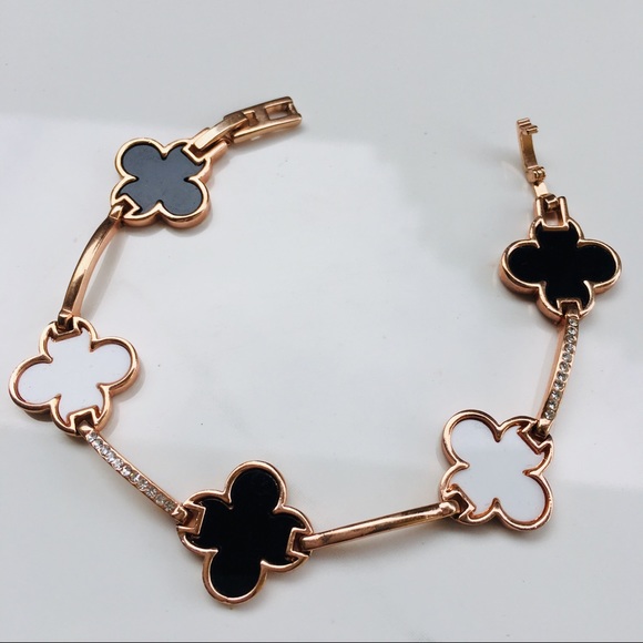 Glam Shop Jewelry - 🔴 SOLD 🔴 Bracelet 14k rose gold black white
